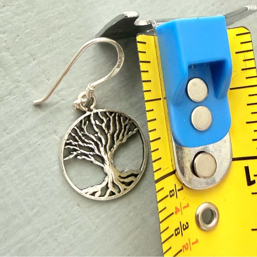 Tree of Life 925 Sterling Silver Dangle Earrings - Picture 6 of 6